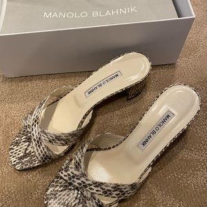 Newton Snakeskin embossed Manolo Blahnik